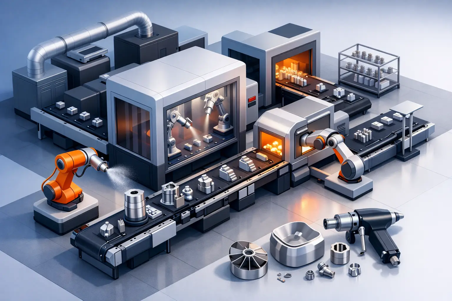A Custom Coating Line Example for Precision Parts A Custom Coating Line Example for Precision Parts